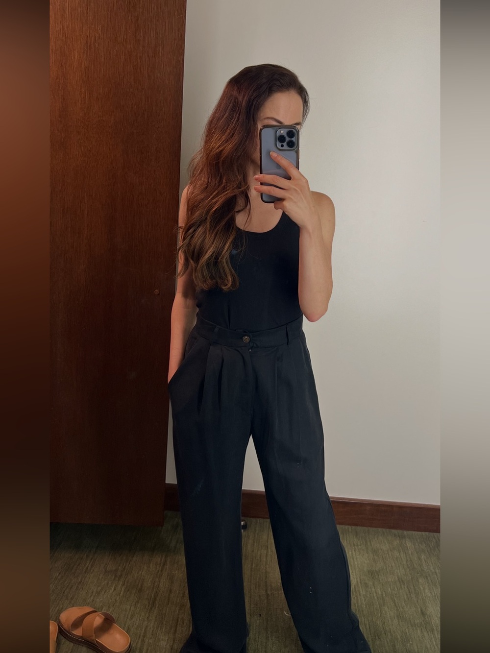 Reformation Black mason pants